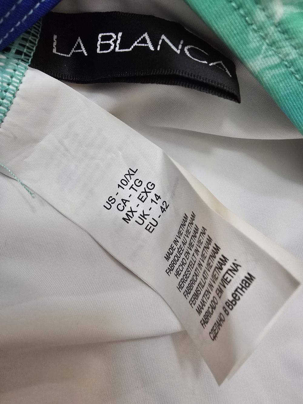 La Blanca Multicolor One-Piece Swimsuit Women Size 10 - Picture 8 of 10